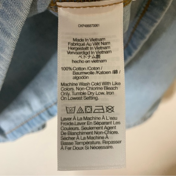 Madewell womens denim utility SS romper in Fitzgerald wash XXL NEW - Picture 10 of 11